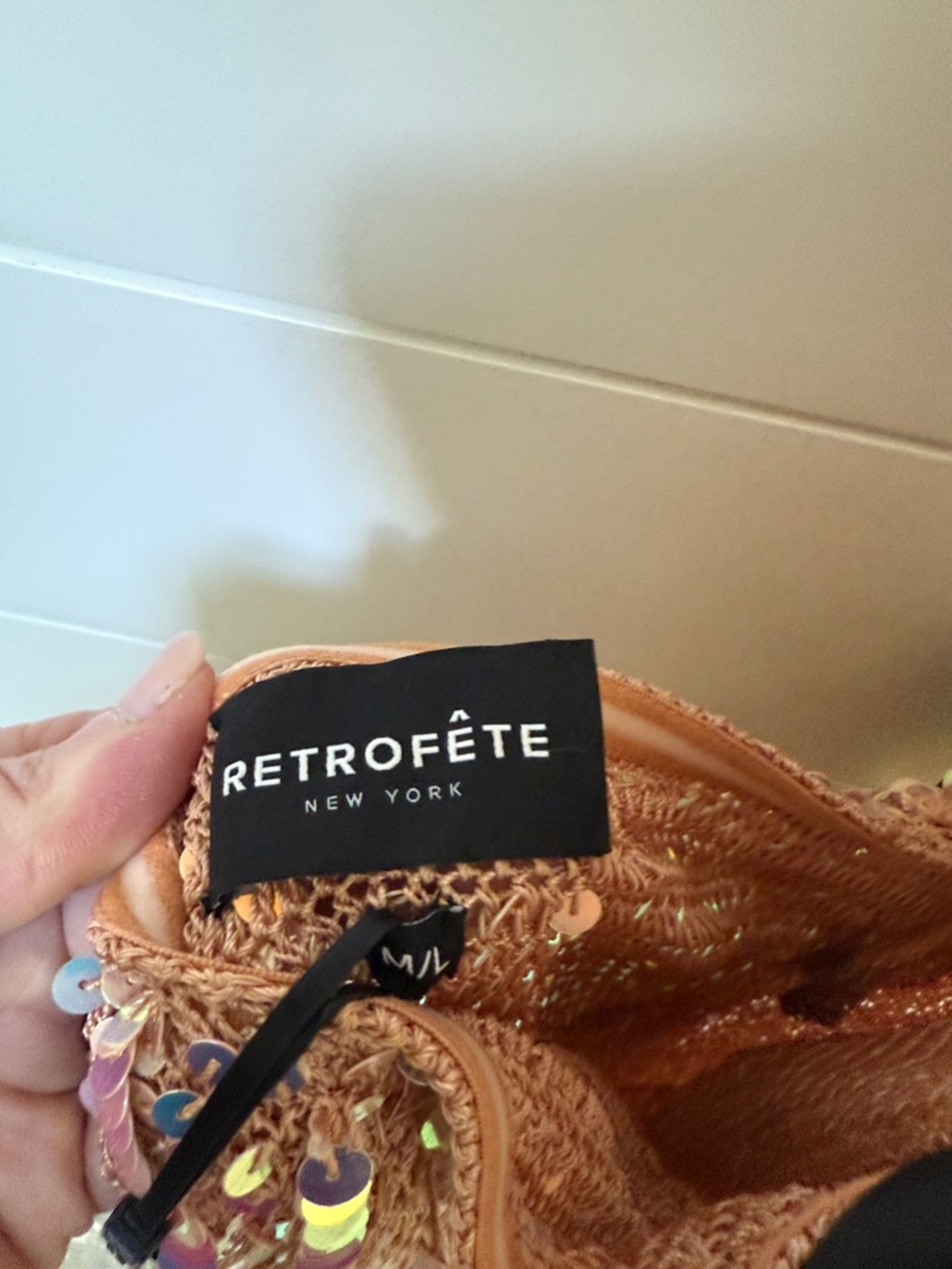 Retrofete Rose Gold Sequin Fringe Maxi Dress - Picture 6 of 15